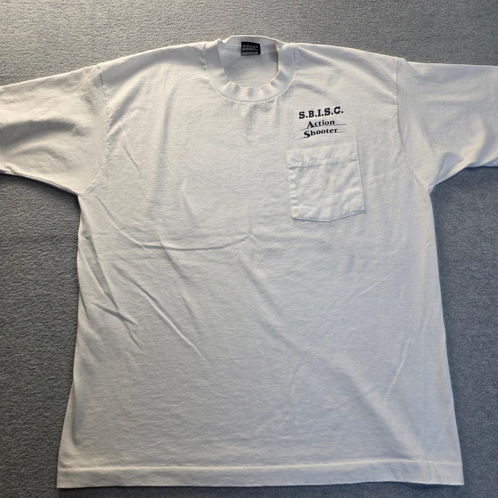 Best Fruit of the Loom Shooting Range White Short Sleeve Pocket Tee
